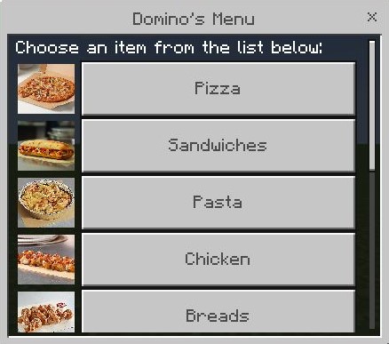 Menu Form Menu Form